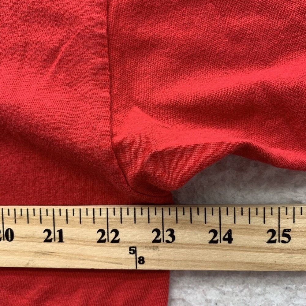 VTG Hanes Beefy T-Shirt Adult XL X-Large Pringles Man Superhero Chips Snacks Red - Picture 11 of 14